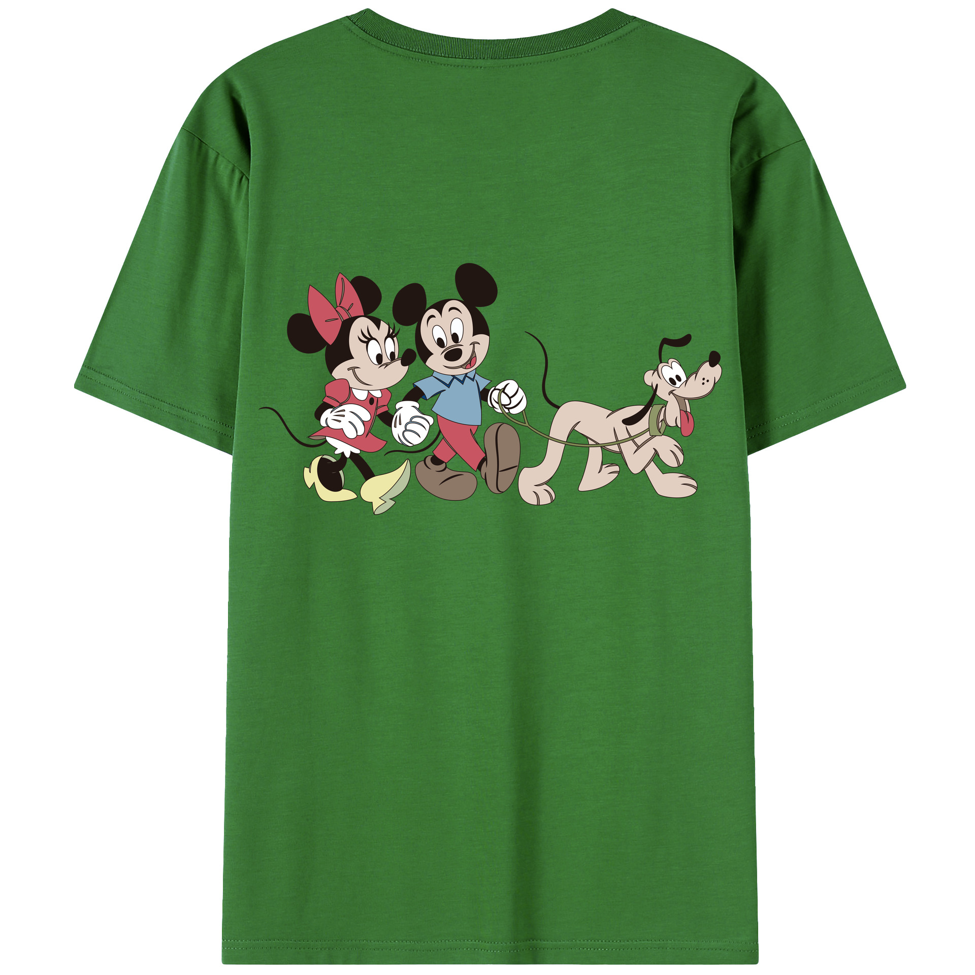 （画像用） ミッキーマウス Mickey Mouse レディース半袖Tシャツ(バックプリント)